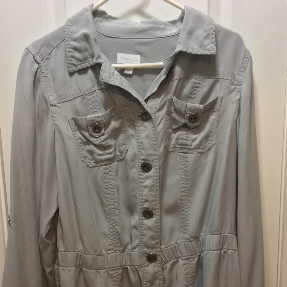 Metal buttons utility Jacket plus size
